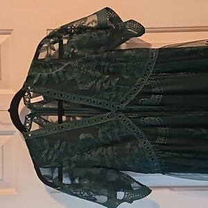 Pinkblush Green Lace Dress